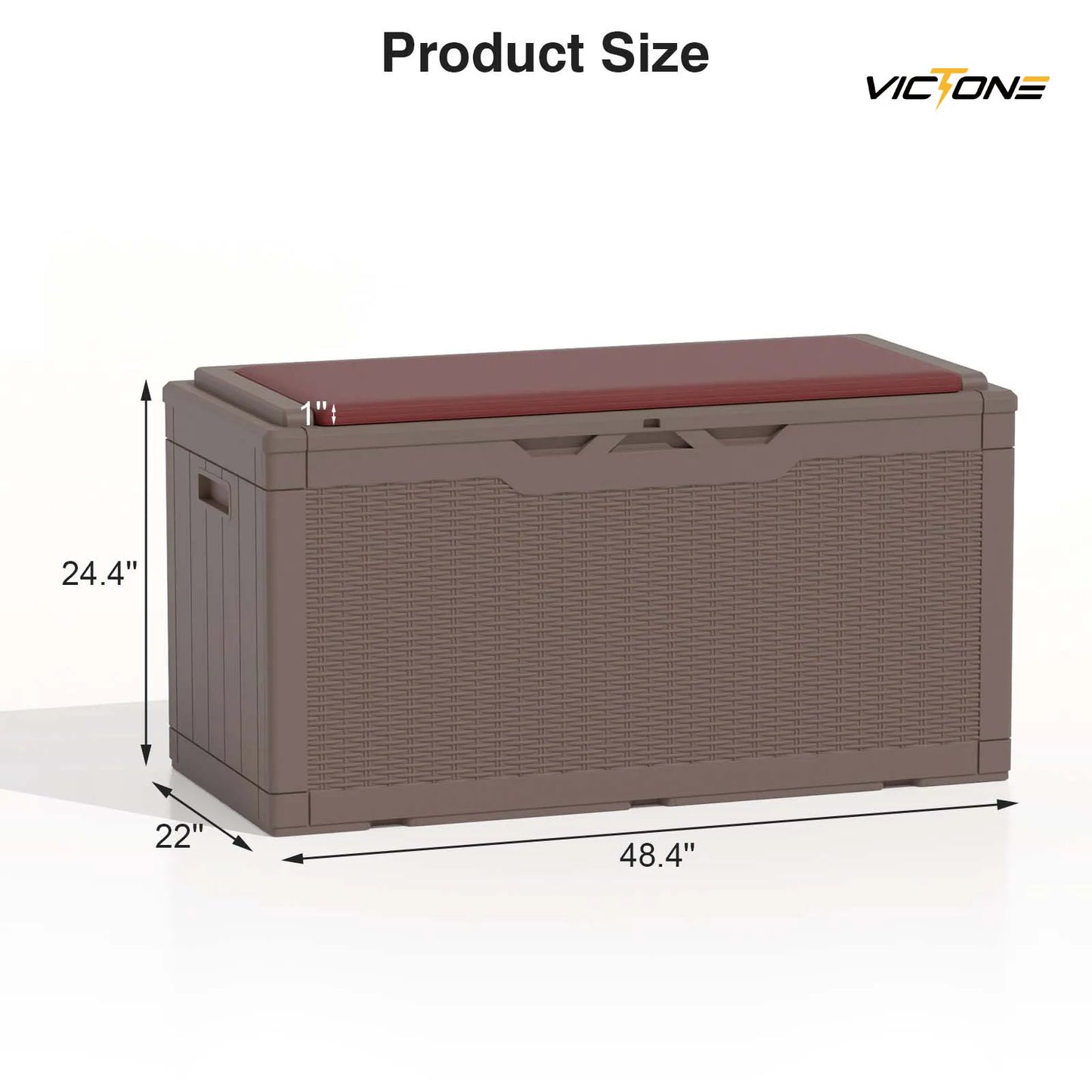 Large 100 Gallon Deck Box With Cushion