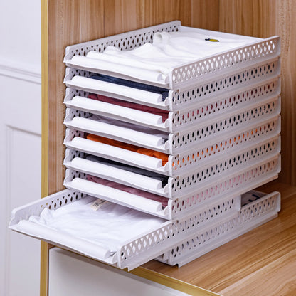 Bedroom Storage Shelves Wardrobe Closet Layered Partitions Stackable Storage Box
