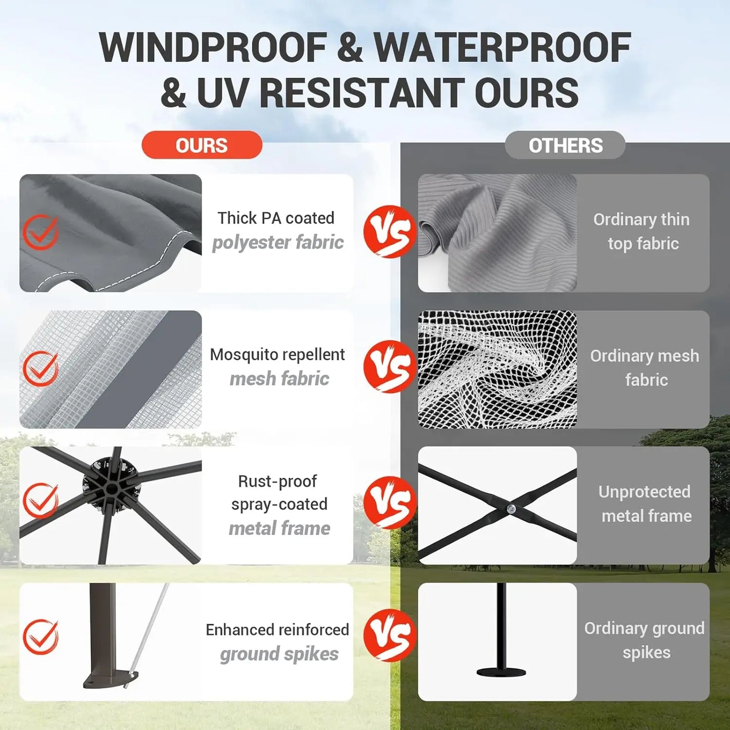 79.5" Foldable Gazebo Tent
Outdoor Canopy Tent With Mosquito Netting