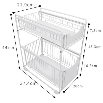 Pull Out Cabinet Organizer Carbon Steel Heavy Duty Slide Out Pantry Shelves