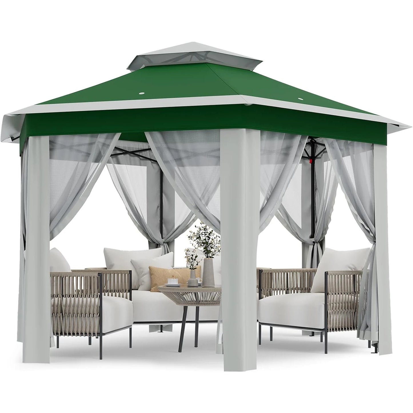 79.5" Foldable Gazebo Tent
Outdoor Canopy Tent With Mosquito Netting