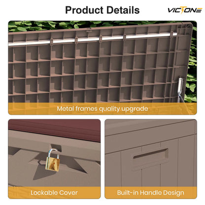 Large 100 Gallon Deck Box With Cushion