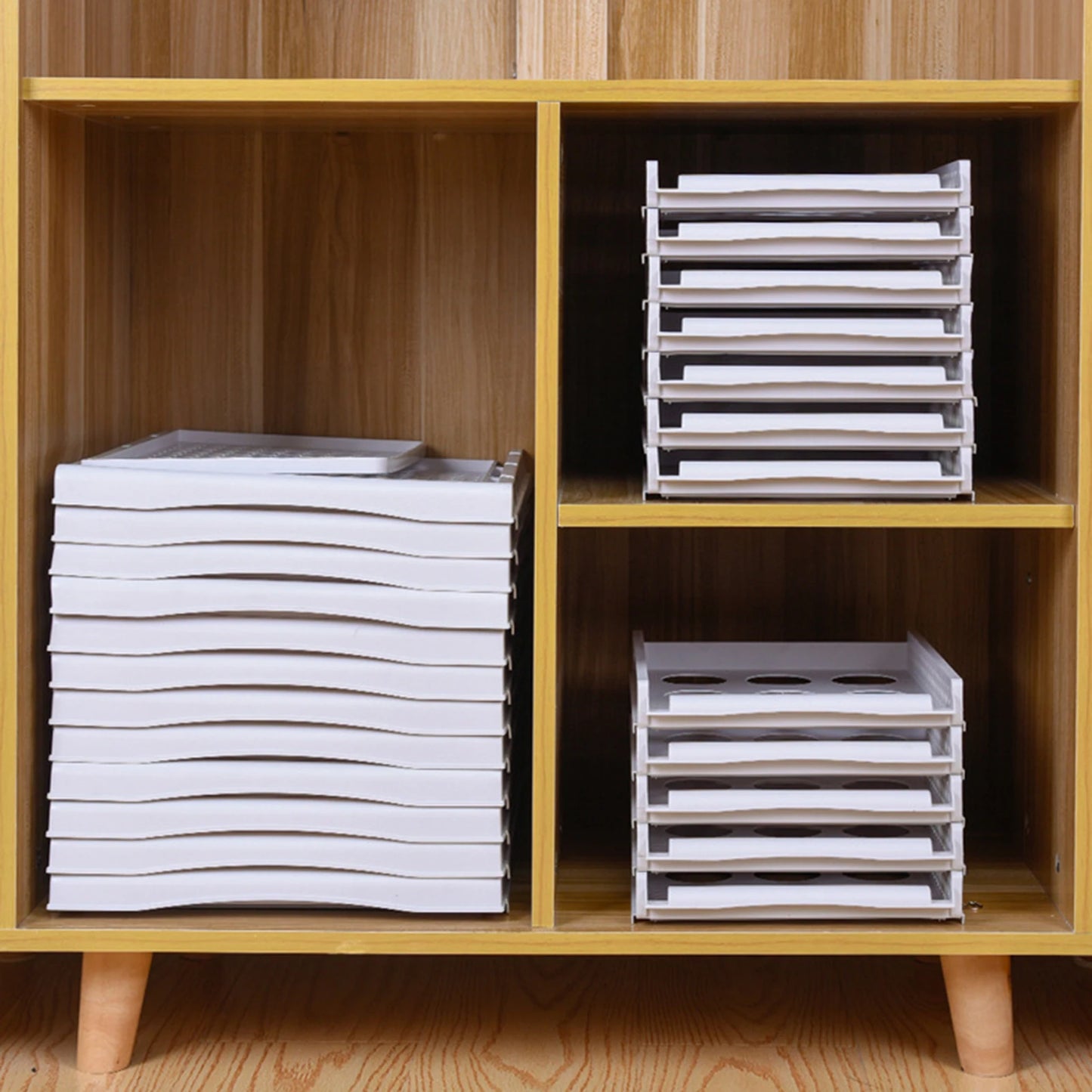 Bedroom Storage Shelves Wardrobe Closet Layered Partitions Stackable Storage Box