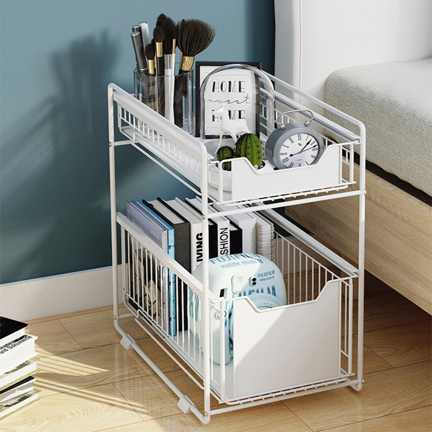 Pull Out Cabinet Organizer Carbon Steel Heavy Duty Slide Out Pantry Shelves