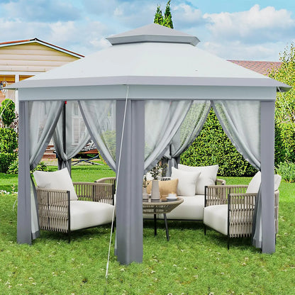 79.5" Foldable Gazebo Tent
Outdoor Canopy Tent With Mosquito Netting
