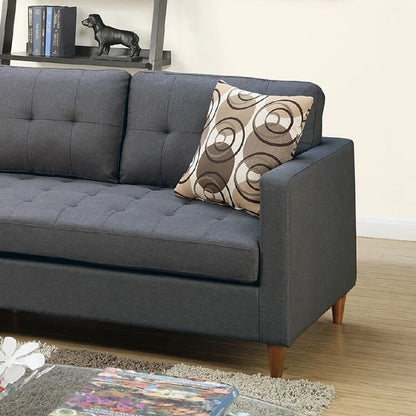 Blue Grey Reversible Sectional Sofa