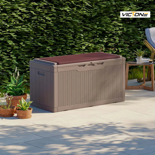 Large 100 Gallon Deck Box With Cushion