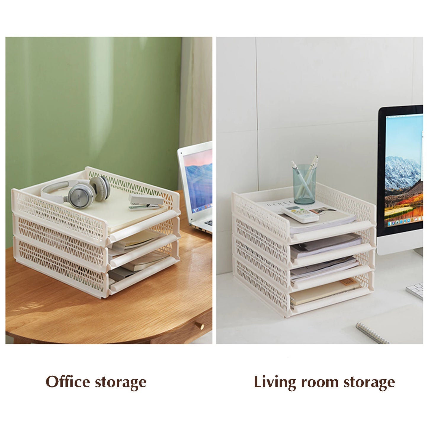 Bedroom Storage Shelves Wardrobe Closet Layered Partitions Stackable Storage Box