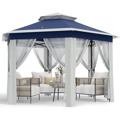 79.5" Foldable Gazebo Tent
Outdoor Canopy Tent With Mosquito Netting