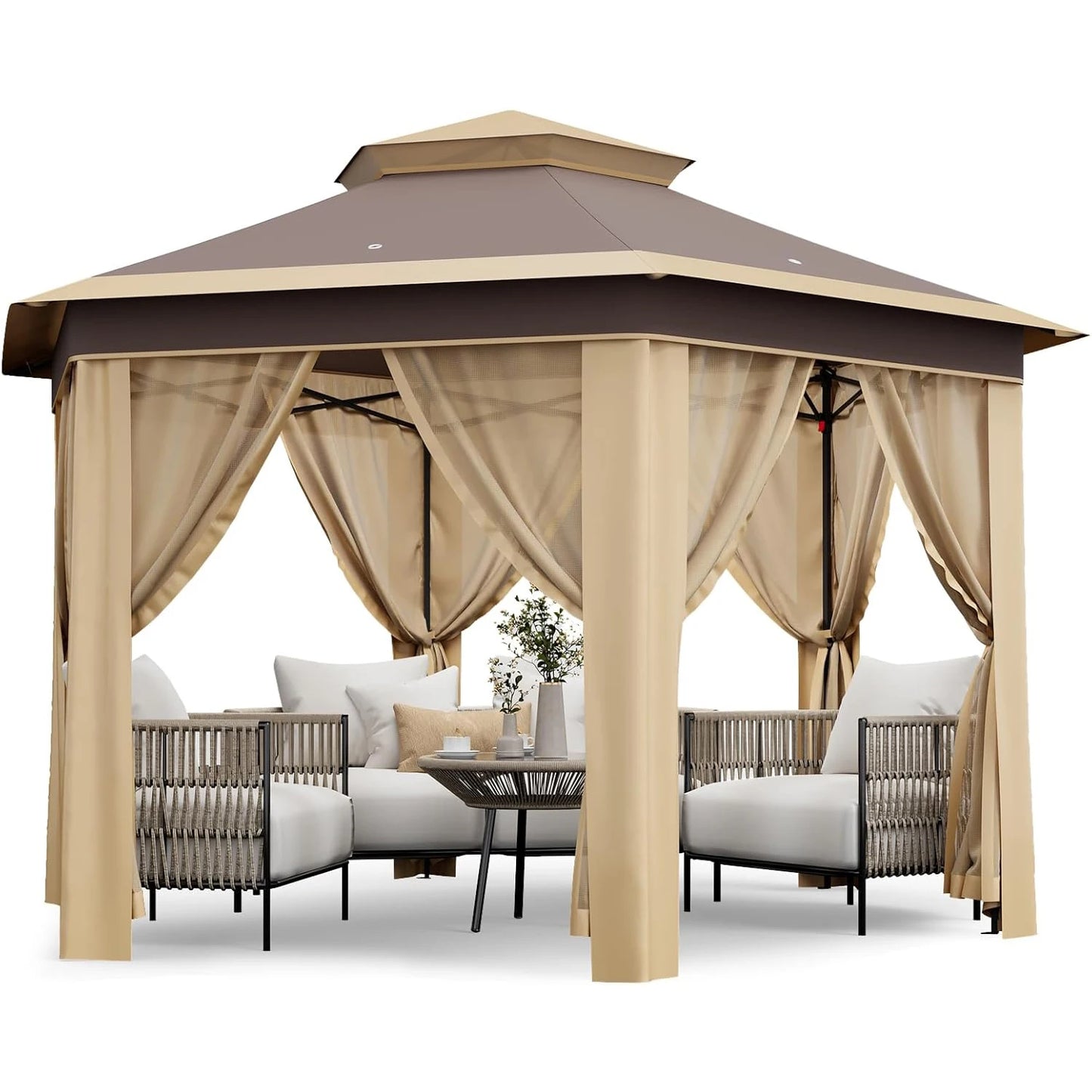 79.5" Foldable Gazebo Tent
Outdoor Canopy Tent With Mosquito Netting
