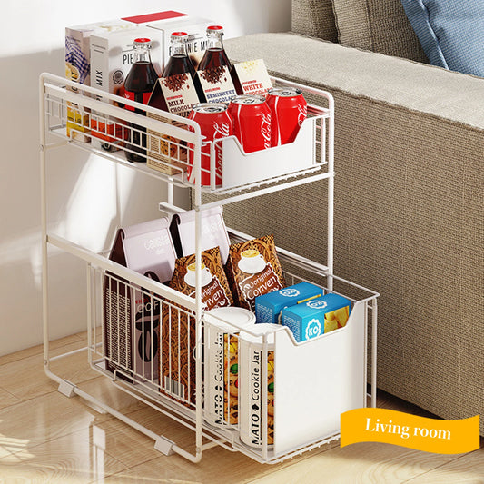 Pull Out Cabinet Organizer Carbon Steel Heavy Duty Slide Out Pantry Shelves