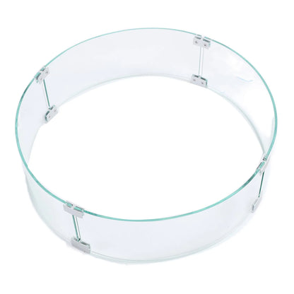 Tempered Glass Windscreen Round Fire Pit Wind Guard