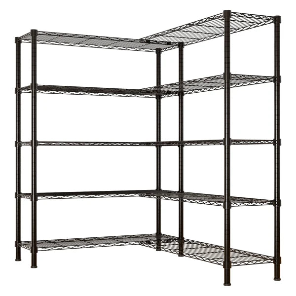 Adjustable Storage Shelves 5 Tier Metal Shelving for Storage Heavy Duty Garage Shelf Pantry Shelves Kitchen Shelving