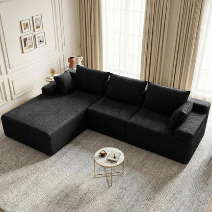 108" L-Shaped Boneless Cloud Sofa