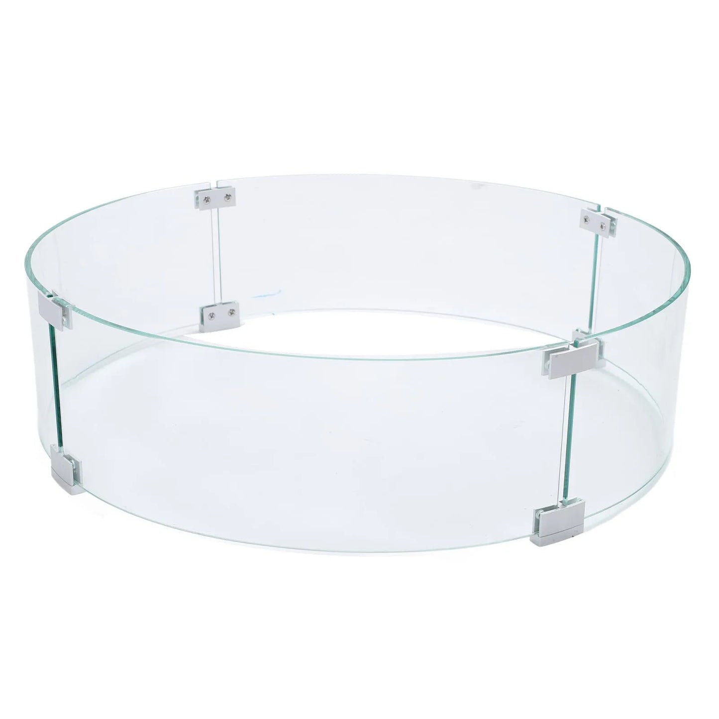 Tempered Glass Windscreen Round Fire Pit Wind Guard