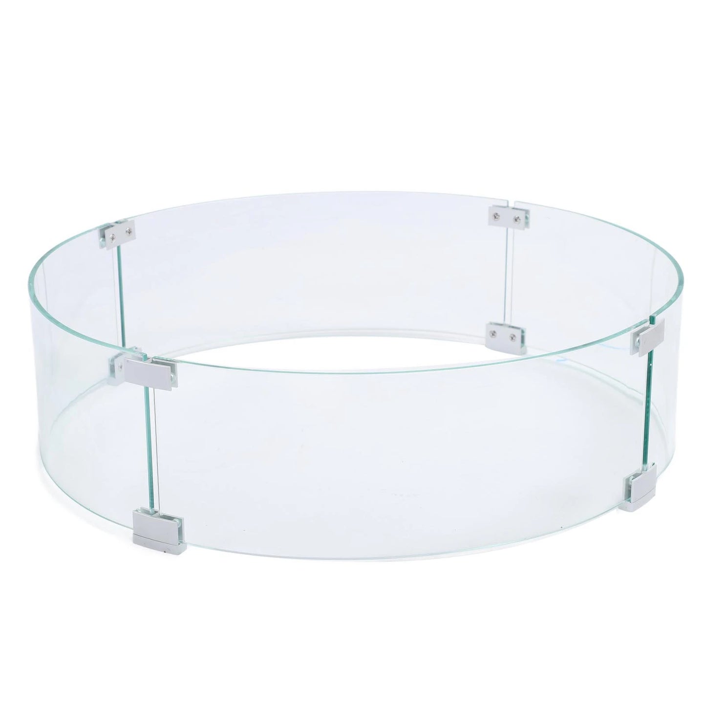 Tempered Glass Windscreen Round Fire Pit Wind Guard