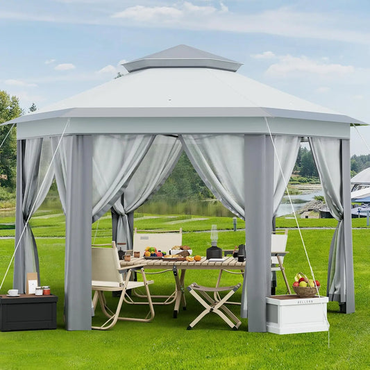 79.5" Foldable Gazebo Tent
Outdoor Canopy Tent With Mosquito Netting