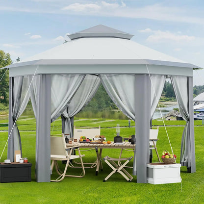 79.5" Foldable Gazebo Tent
Outdoor Canopy Tent With Mosquito Netting