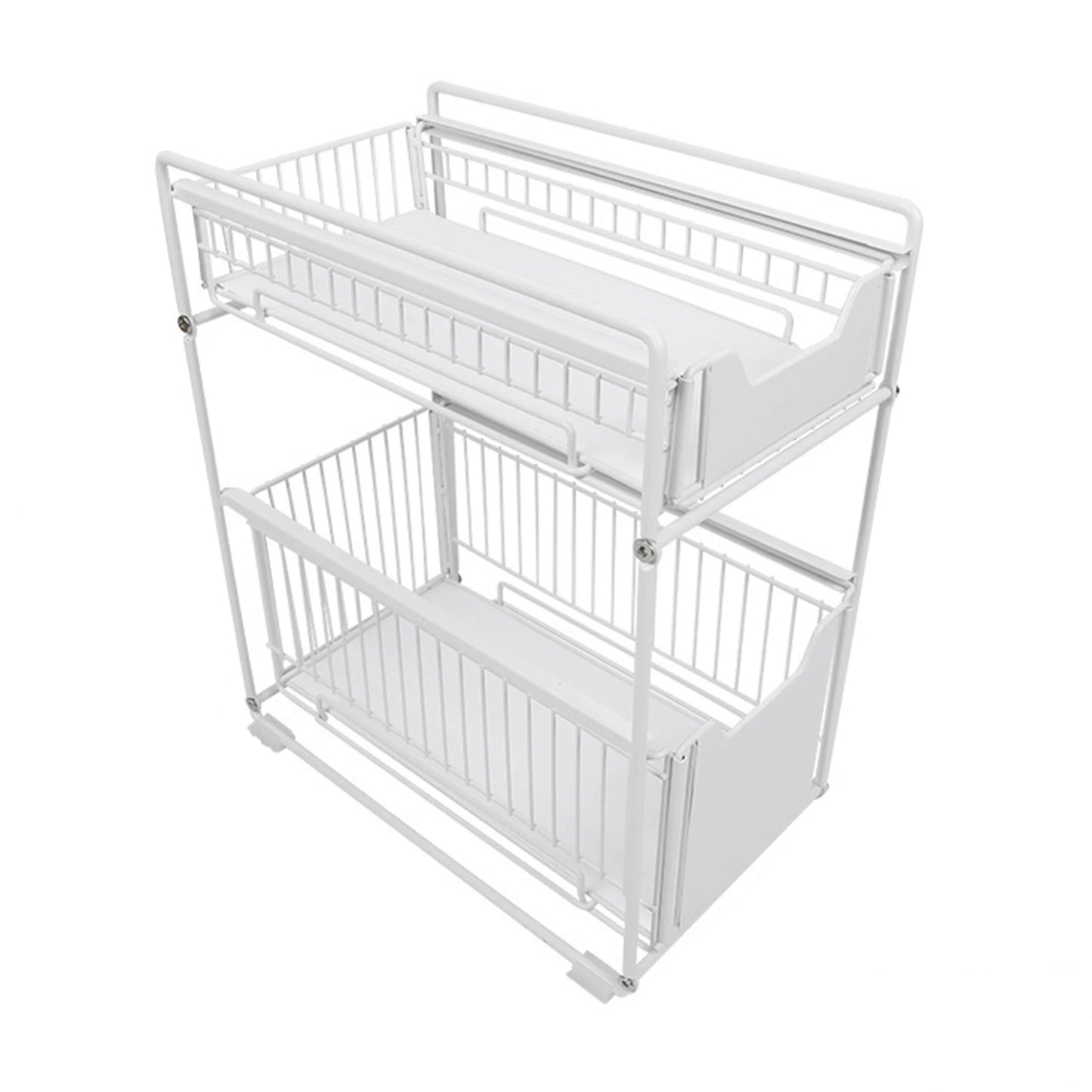 Pull Out Cabinet Organizer Carbon Steel Heavy Duty Slide Out Pantry Shelves