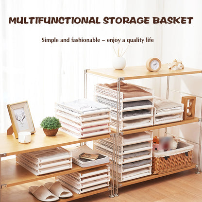 Bedroom Storage Shelves Wardrobe Closet Layered Partitions Stackable Storage Box