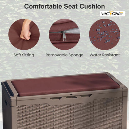 Large 100 Gallon Deck Box With Cushion