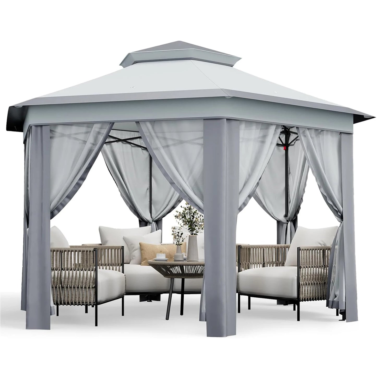 79.5" Foldable Gazebo Tent
Outdoor Canopy Tent With Mosquito Netting