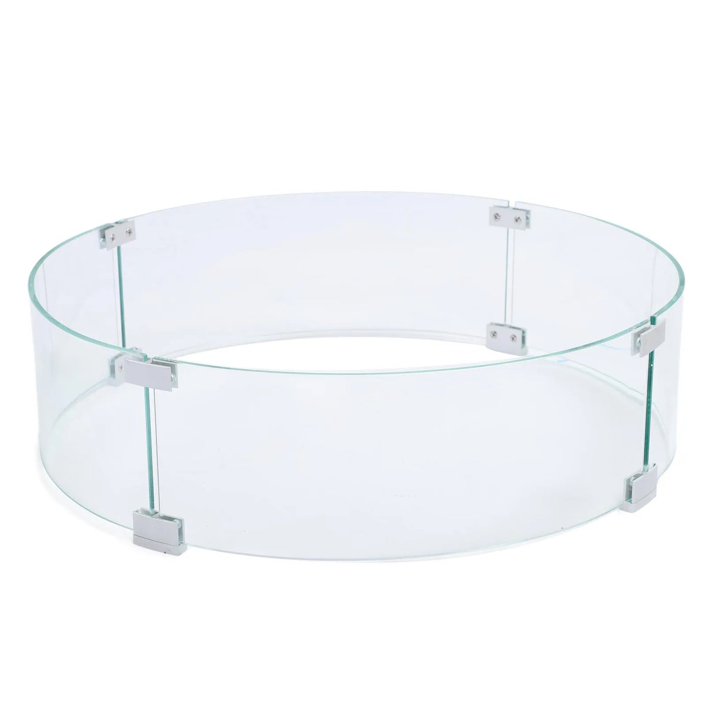 Tempered Glass Windscreen Round Fire Pit Wind Guard